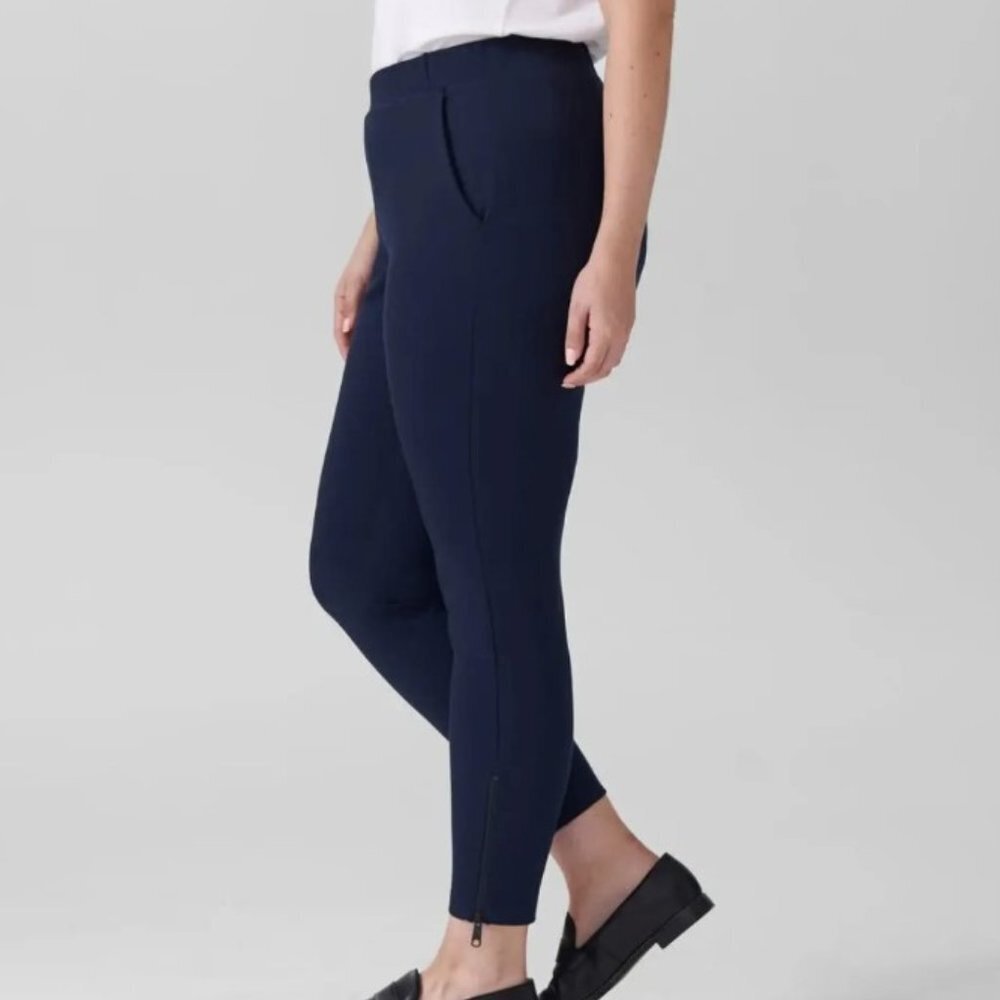 Universal Standard Moro Pocket Signature Ponte Pants With Zipper Navy